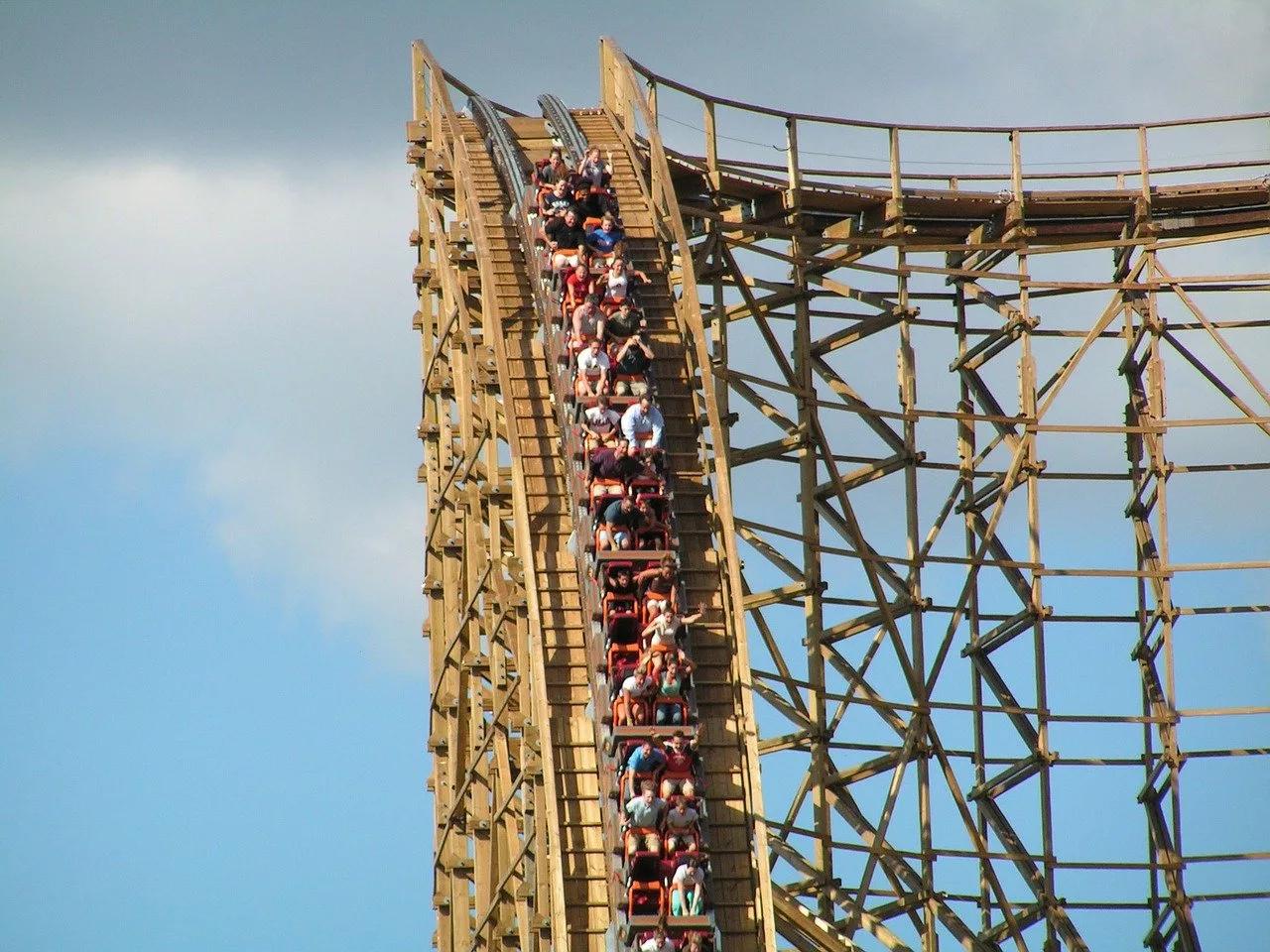 Rattler rollercoaster at Six Flags Fiesta Texas