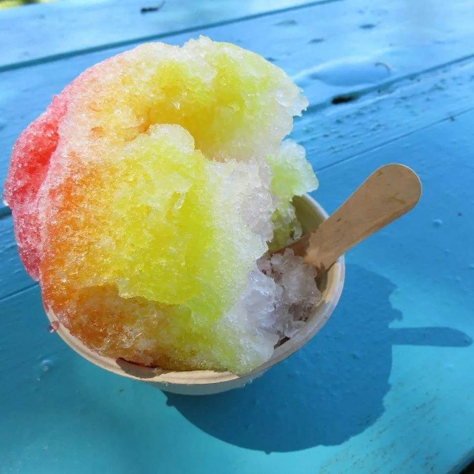 rainbow snow cone